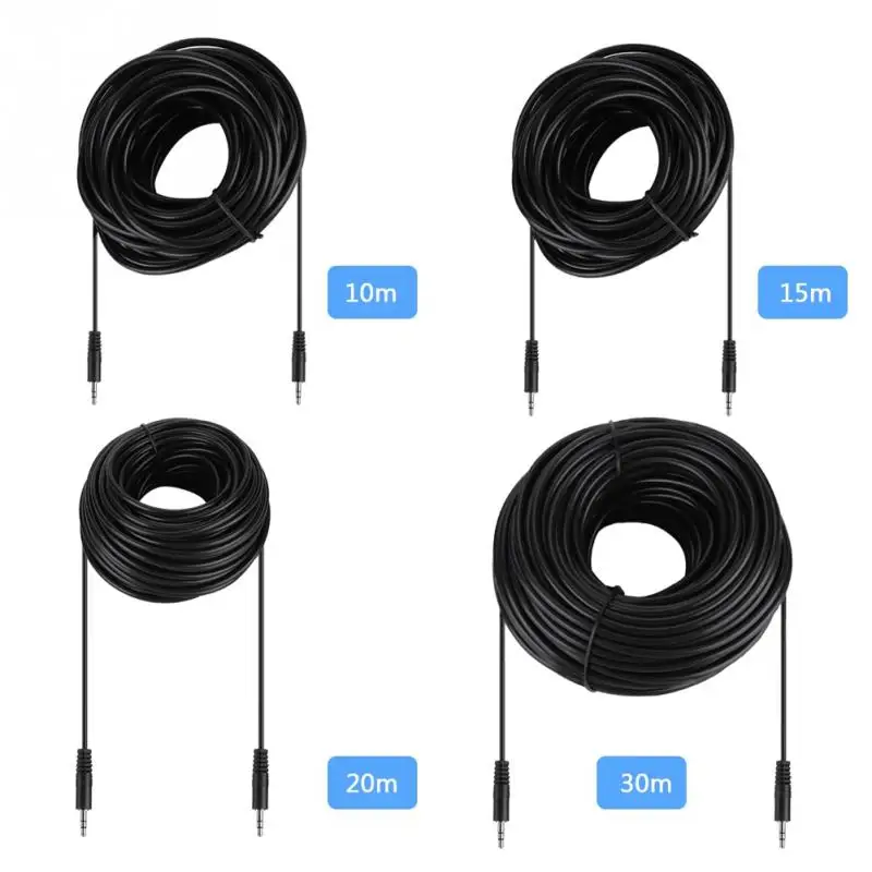 

3.5mm Copper Male to Male Shielded Audio Cables for Speakers Headset With AUX-Input Jack 10m 15m 20m 30m