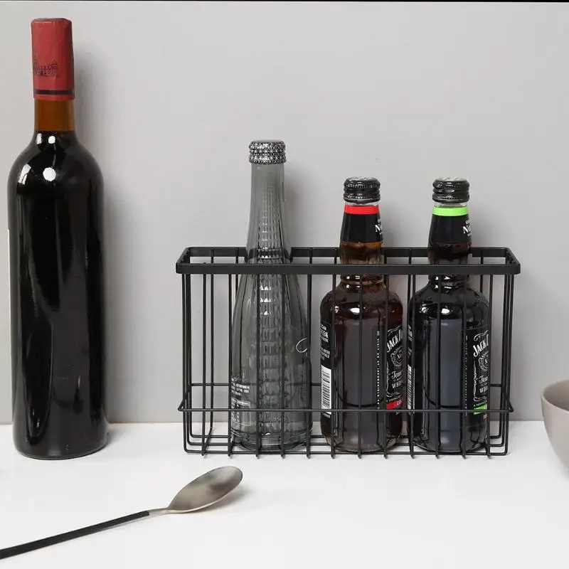 Wall Hanging Iron Storage Basket Holder Rack Large Capacity Container