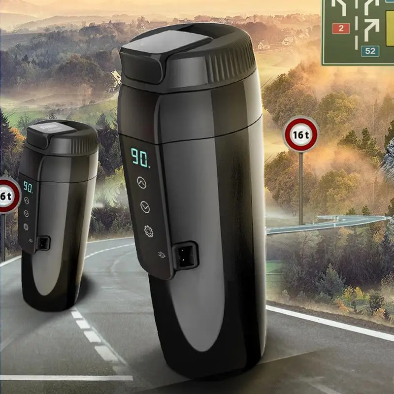 

350 ML 3 Color Car Cup Automatic Temperature Heating LCD Display Car Boiling Electric Kettle Boiling Vehicle Thermos