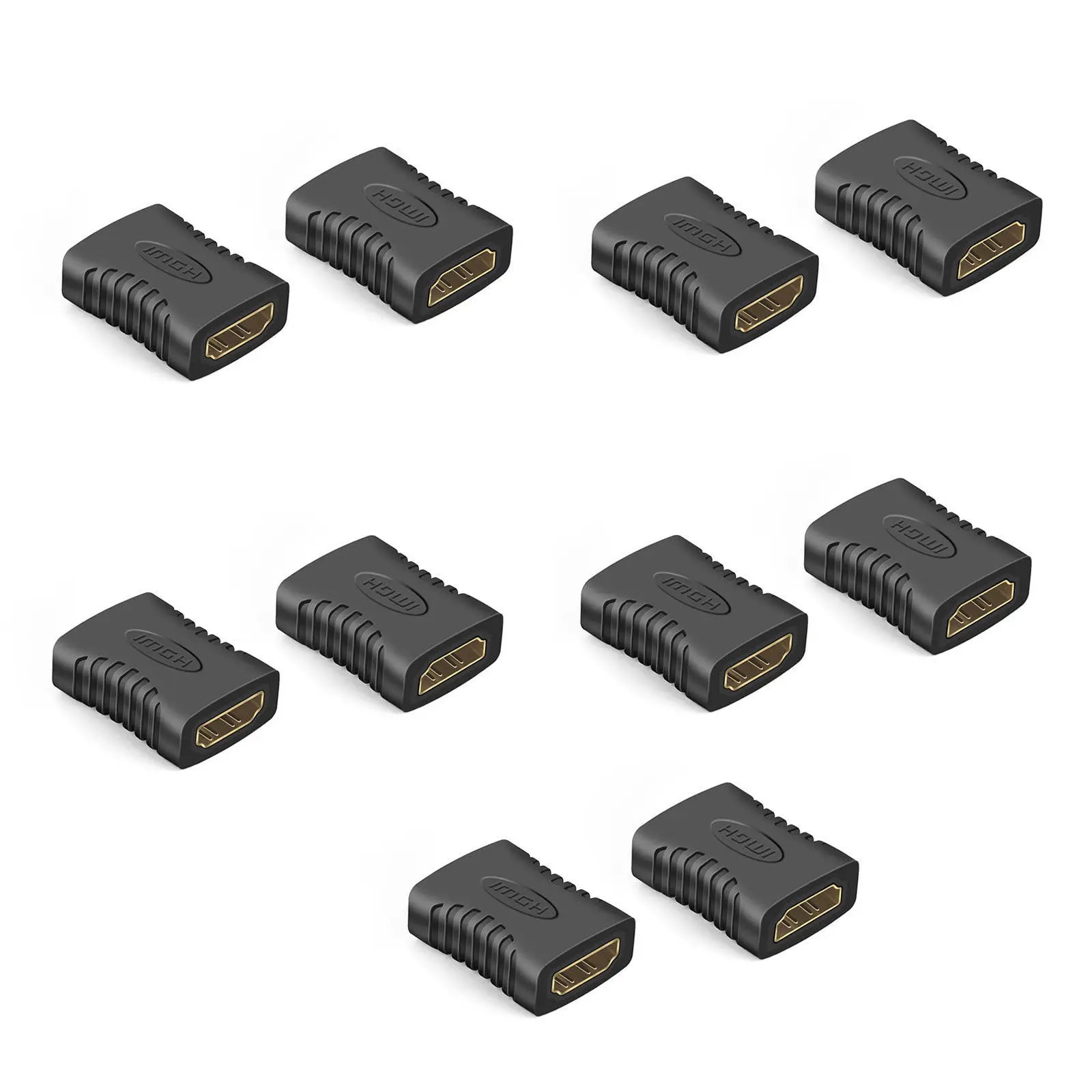 10pcs USB 2.0 A FEMALE TO FEMALE F-F Coupler ADAPTER CONNECTOR BLACK