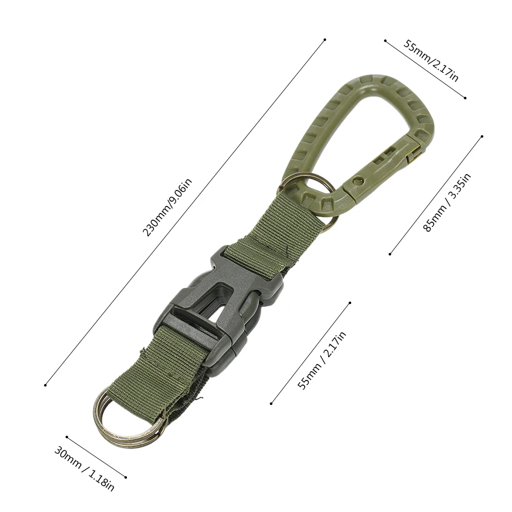 Многофункциональная подвесная Пряжка для скалолазания, Тактический Брелок для ключей, зажим для ремня, двойной Нейлоновый Пакет крючков, аксессуары для скалолазания на открытом воздухе