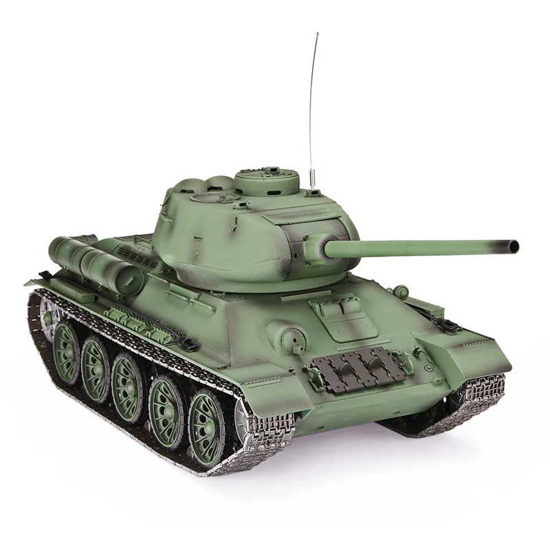 

New Arrivals Heng Long 3909-1 1/16 2.4G 4CH T-34 Rc Car Army Green Battle Tank Metal W/ Sound Smoke Toy RC Tanks