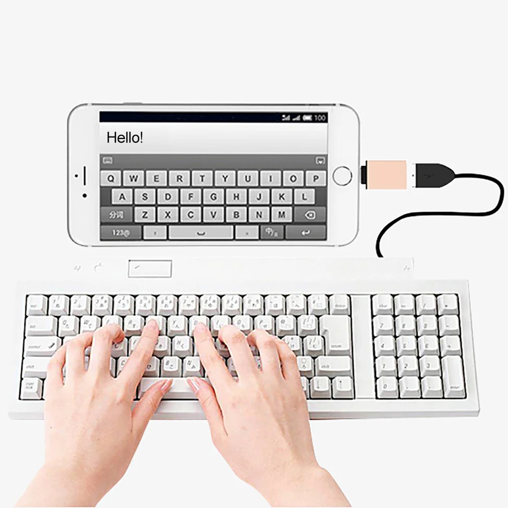 Универсальный адаптер Type C к USB OTG конвертер для мыши клавиатуры сотового