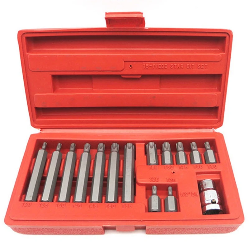 Drive Adapter Kit T20 To T55 Socket Wrench Set Hexagonal Phillips