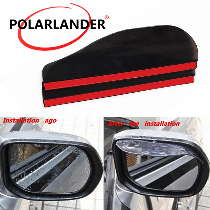 2Pcs/pair Car Accessories Universal Flexible Rearview Mirror Rain Shade