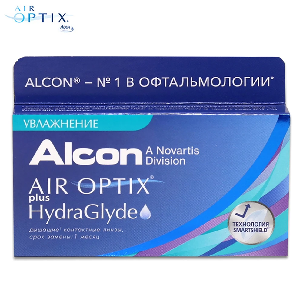 Контактные линзы Air Optix plus HydraGlyde(6 шт) R: 8.6