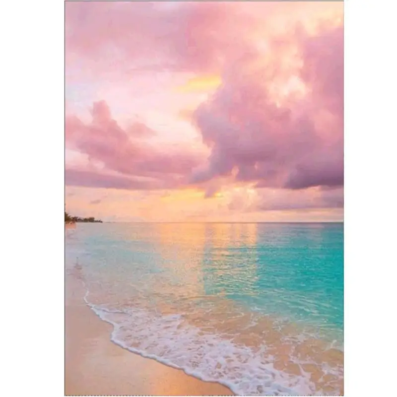 5D DIY Full Drill Diamond Painting Seaside Beach Cross Stitch