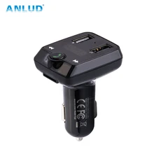 ANLUD FM передатчик Bluetooth Car Kit MP3 плеер Dual USB Bluetooth 4,2 Напряжение Дисплей Поддержка FLAC без потерь музыка играет