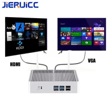 Станция ПК мини-ПК с системой Windows i3 7100U i5 7200U DDR3L мини ПК Linux, Windows 10 Pro Графика HD 620 4 K HDMI HTPC VGA компьютера