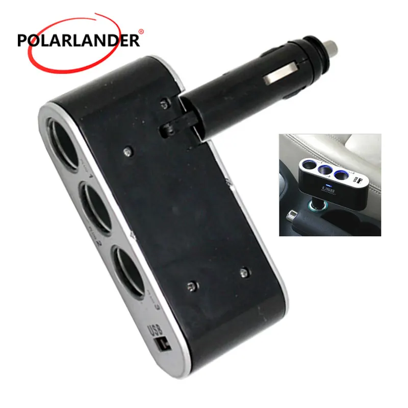 

Auto Socket Adapter For Universal USB Car-Charger With Power Indicator Socket Plug Splitter Power Charger 3 Port Way 12V