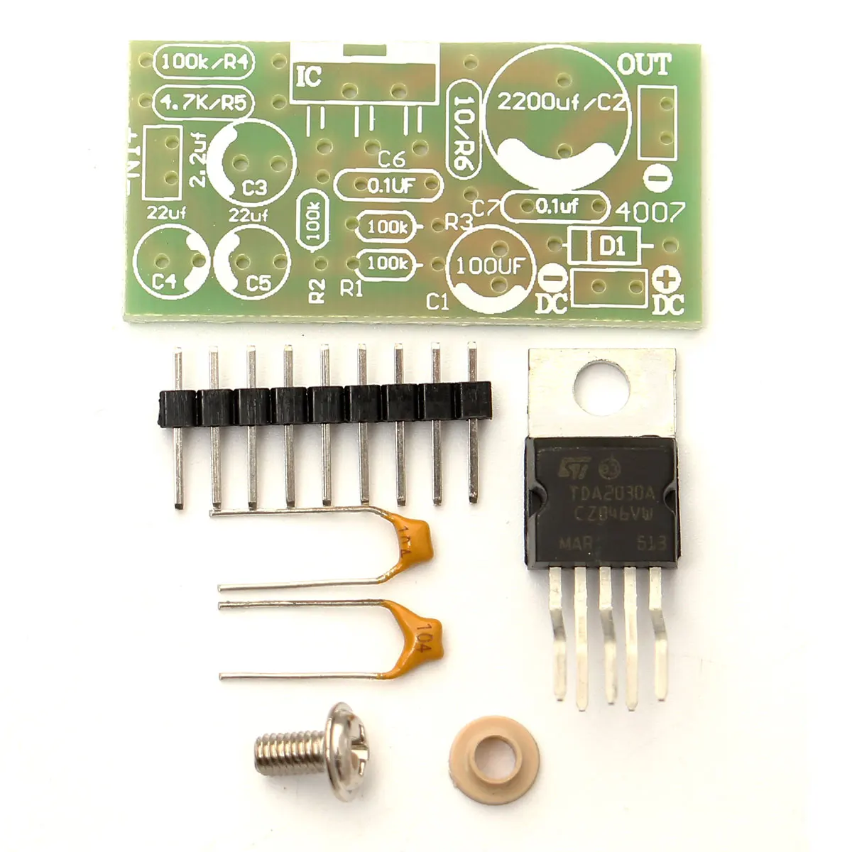 CLAITE 3 шт. DC 9 V 24 Mono TDA2030A аудио hi fi усилитель плата DIY Kit мощность 18W операционный