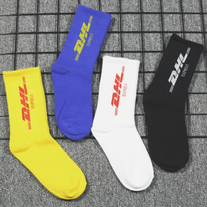 1 пара, спортивные носки в стиле хип-хоп, новинка, мягкие, черные, синие, желтые, белые, регулируемые, эластичные, хлопковые, крутые, удобные, креативные, уличные носки