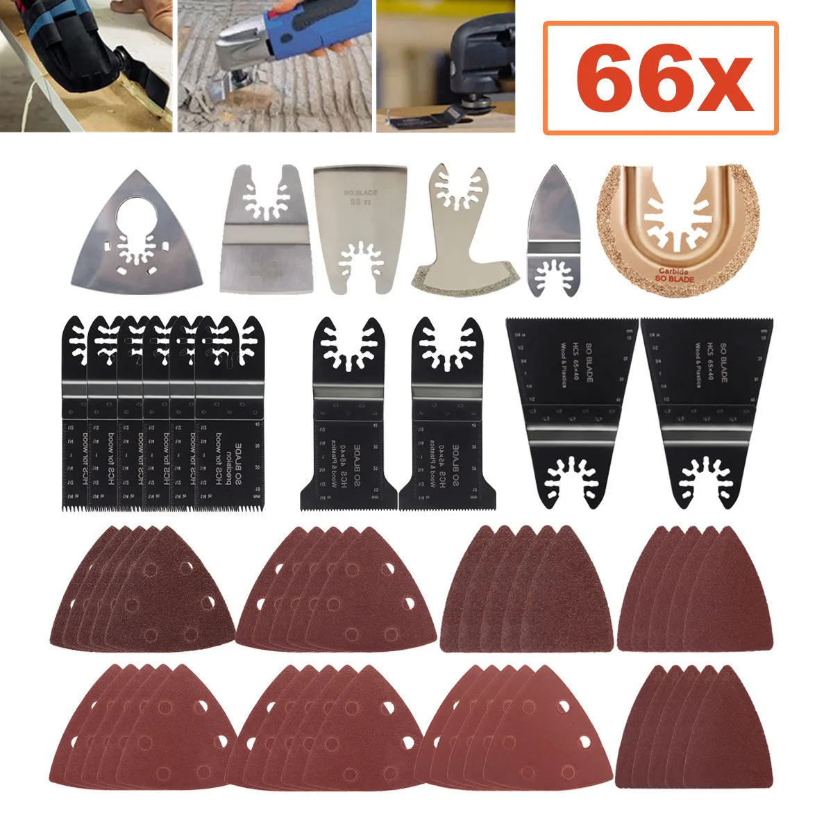 

66Pcs Multitool Saw Blade Oscillating Blade Multi Tool Circular Saw Blades For Renovator For Fein Multimaster Wood Cutting Saws