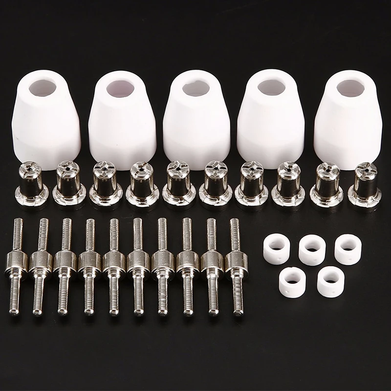 Plasma Cutter Consumables Extended Nickel-Plated Electrodes Nozzles For LG-40 PT-31 Torch CUT40 312 Cutting Machines | Инструменты
