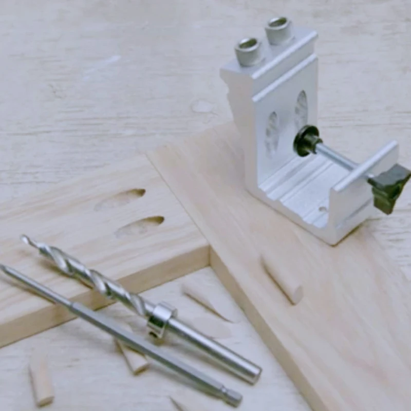 

High Speed Steel 3in1 Woodworking Puncher Locator Hole Opener Pocket Drilling Guide Locator Tool