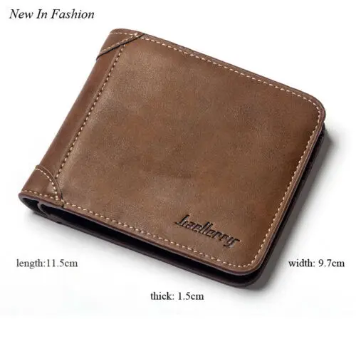 Mens Casual Wallets Leather Short Foldable Wallet Purse 17 Credit Cards Holder