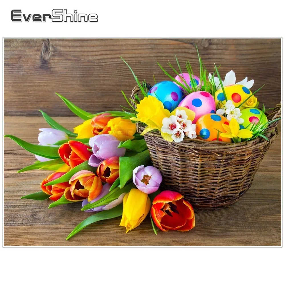 

EverShine DIY 5D Diamond Painting Easter Egg Diamond Embroidery Full Square/round Rhinestones Mosaic Home Decor Handicraft Art
