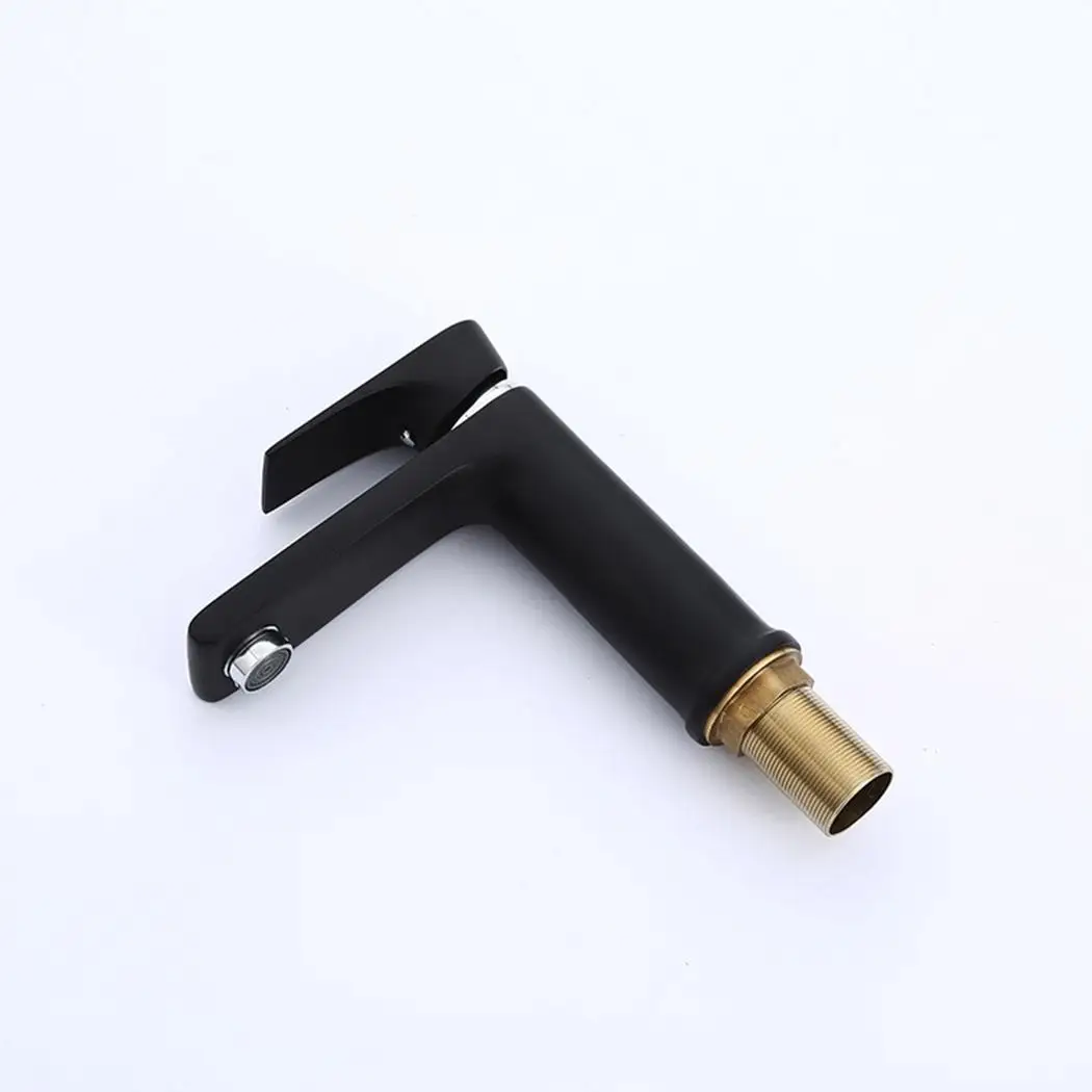 

Durable Practical Anti-rust Household Bathroom Single Black Handle Faucet Home 0-60C 50