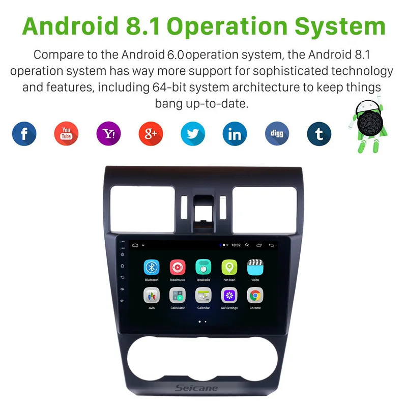 Top High version! IPS ROM 32GB+RAM 2GB Android 8.1 9" 2Din DSP 4G Car Radio For 2014 2015 2016 Subaru Forester GPS Navi Player Unit 1 Top High version! IPS ROM 32GB+RAM 2GB Android 8.1 9" 2Din DSP 4G Car Radio For 2014 2015 2016 Subaru Forester GPS Navi Player Unit 1