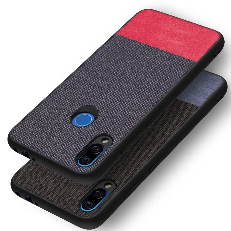 For Xiaomi Redmi Note 7 Case New Cloth TPU Business Dark Gentleman Pro | Мобильные телефоны и аксессуары