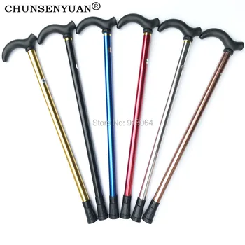 

drop shipping walking stick crutch 6 section adjustable from 73cm to 88cm Aluminum Telescopic Trekking Hiking Poles Ultralight