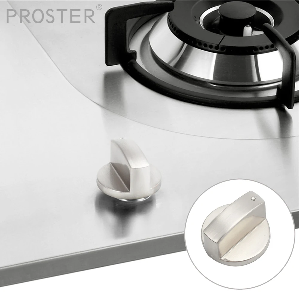 

Proster 4pcs Alloy Rotary Switch Control With Dust Cover Gas Stove Oven Knob Parts Round Replacement gas cooker