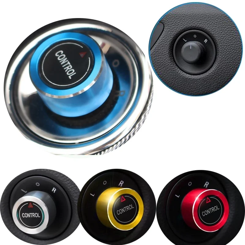 

Rearview Mirror Push-Button Knob Rotary Control Button Switch Trim Cover Badge Emblem Sticker for Chevrolet Cruze Malibu Traxes