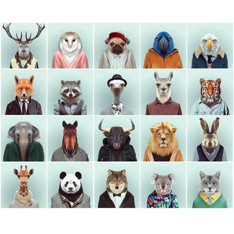 

Diy 5d Diamond Painting Animal Round Diamond Mosaic Picture Stitch Embroidery Pattern Embroidery Handmade Home Decor