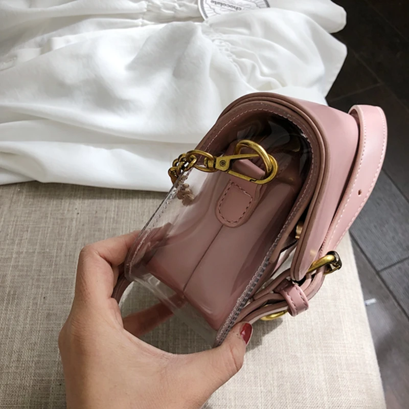 2 مجموعات النساء حقائب جلدية حقيبة شفافة الأزياء Crossbody أكياس لسيدة الحلوى اللون اليد مجمع الكتف حقيبة ساعي
