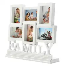 Пластиковая белая семейная фоторамка настенный держатель для фотографий дисплей домашний декор приблизительно 260x250x30 мм