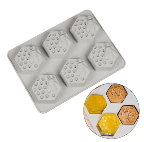 Поп креативные 6 отверстий мед пчела силиконовые формы для мыла DIY мыло ручной работы Искусно сделанные формы