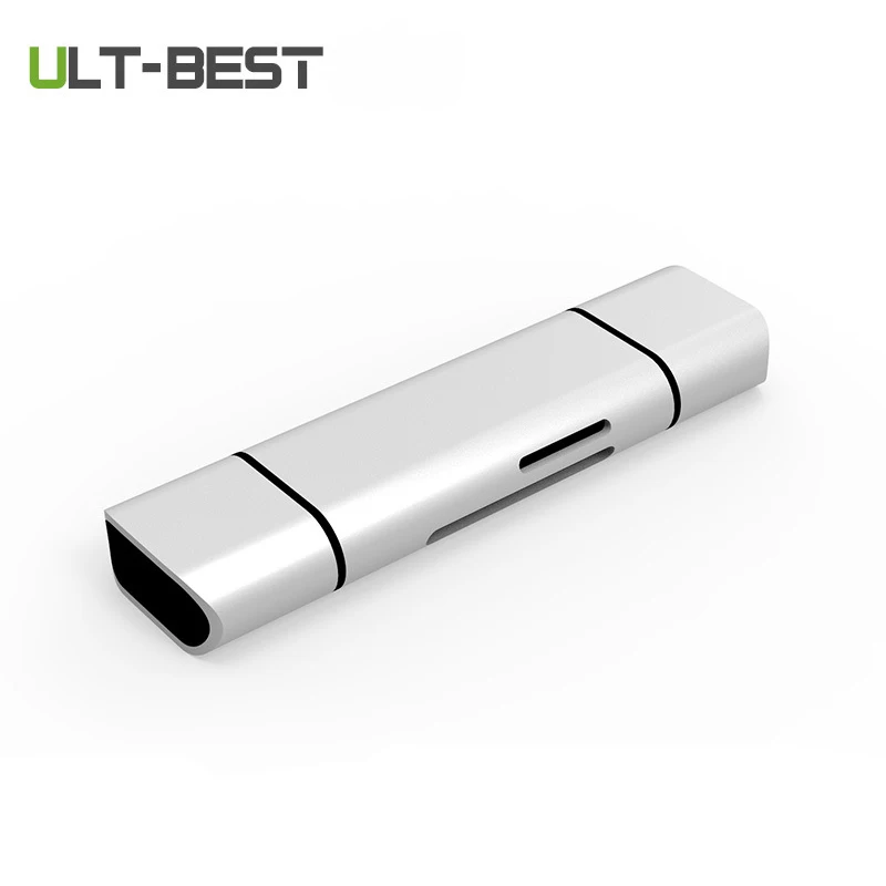 ULT-Best SD кард-ридер Тип USB C 3 0 OTG адаптер карт памяти 2 слота TF Micro SDXC SDHC MMC RS-MMC |