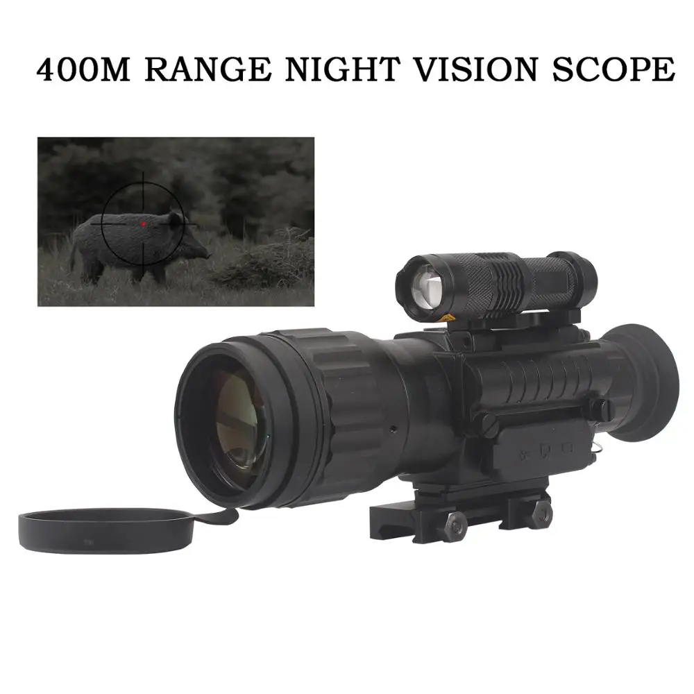

WILDGAMEPLUS 400M Range IR Night Vision Scope Optics 5w IR LED Infared Night Vision Riflescope Telescope Sights with 21mm Rail