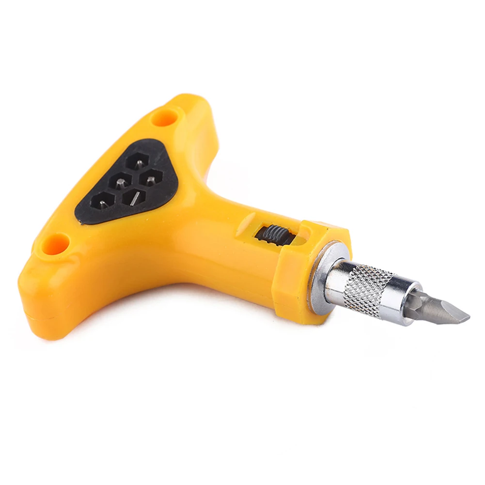

7Pcs Professional Ratchet Tool T Handle Hardware Home Kit Screwdriver Set Removable Multifunction Repair Anti Slip Manual