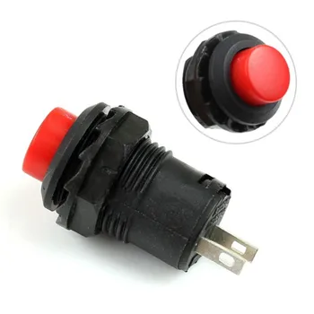 

10pcs/lot Momentary Button DS-228 12mm Round Plastic Push Button Switch Red color 3A 125VAC 1.5A 20VAC DS228