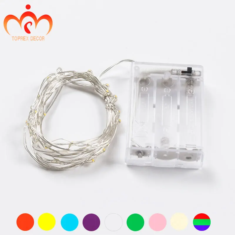 3m/9.8 ft 30 LEDs 3AA battery operated LED copper light string fairy lights home decoration christmas lights wedding light decor