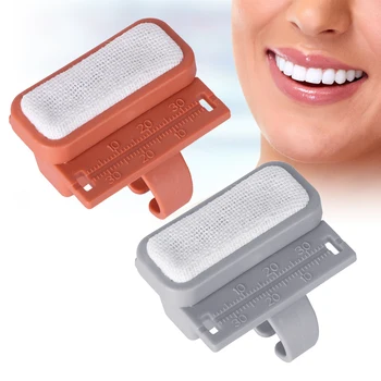 

2 Colors High Quality Plastic Dental Endodontic Files Cleansing Tool Measure Ruler Oral Cleansing with Finger Ring