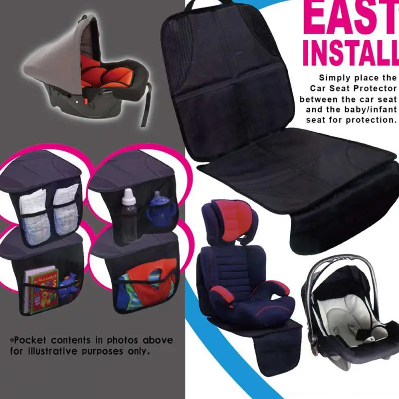 

Baby Child Car Seat Protector Belts Saver Cover Mat Easy Clean Protector Cover Clip Car Safety Anti Slip Cushion Harness Pads