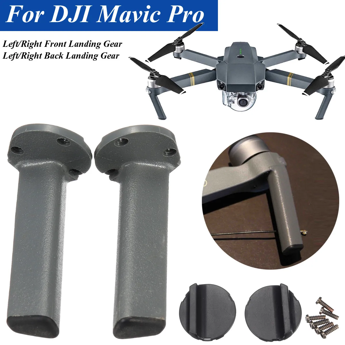 

1 Set Black Camera Drones Parts For DJI Mavic Pro Left/Right Front/Back Leg Landing Gear Camera Drones Repair Accessory Kit New