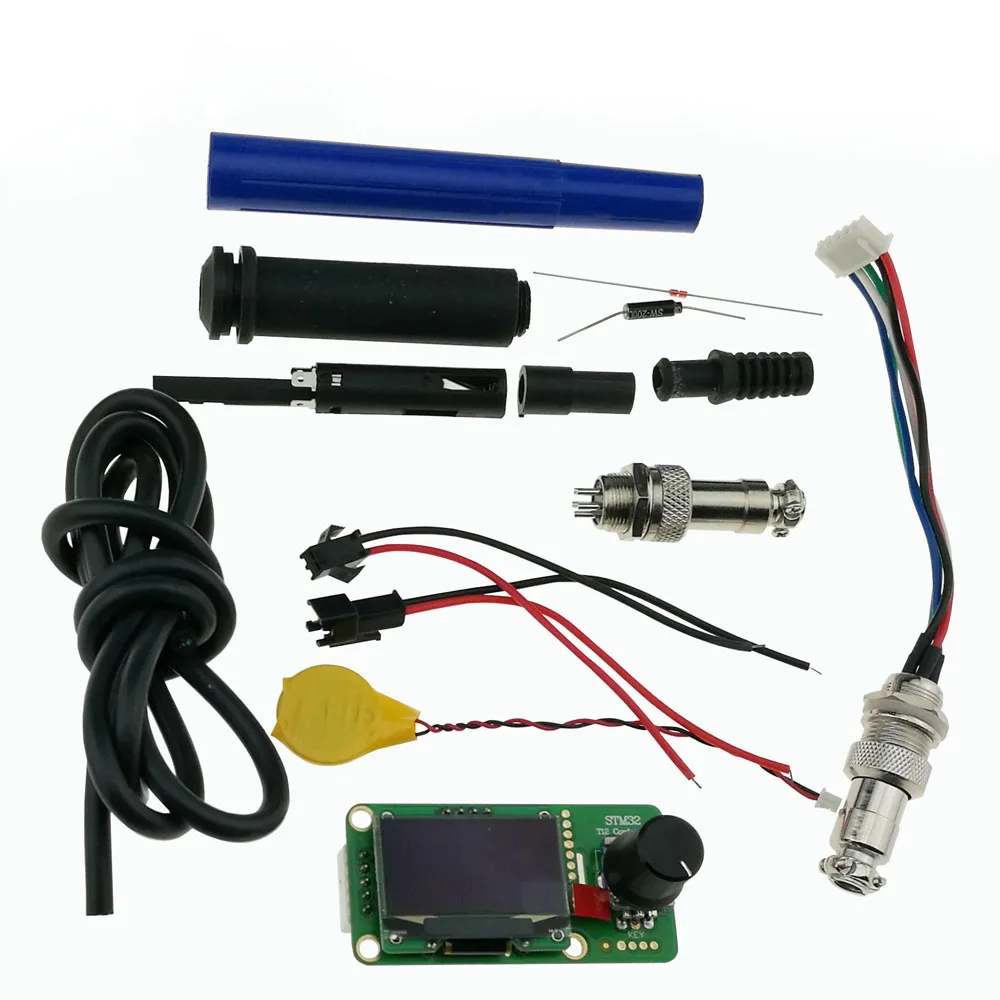 Skup KSGER V2.1S STM32 OLED 1.3 rozmiar ekranu T12 cyfrowy regulator temperatury z sterownik baterii 5 rdzeń przewód silikonowy 9501 uchwyt do lutowania zestaw