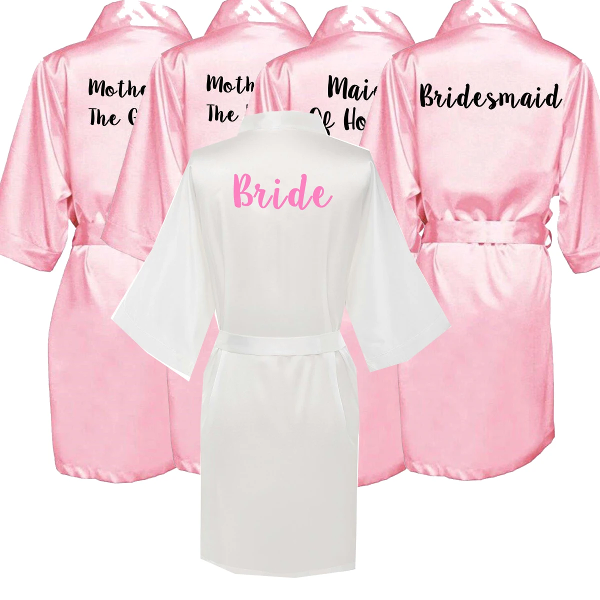 YUXINBRIDAL Burgundy new bride bridesmaid robe mother sister of the