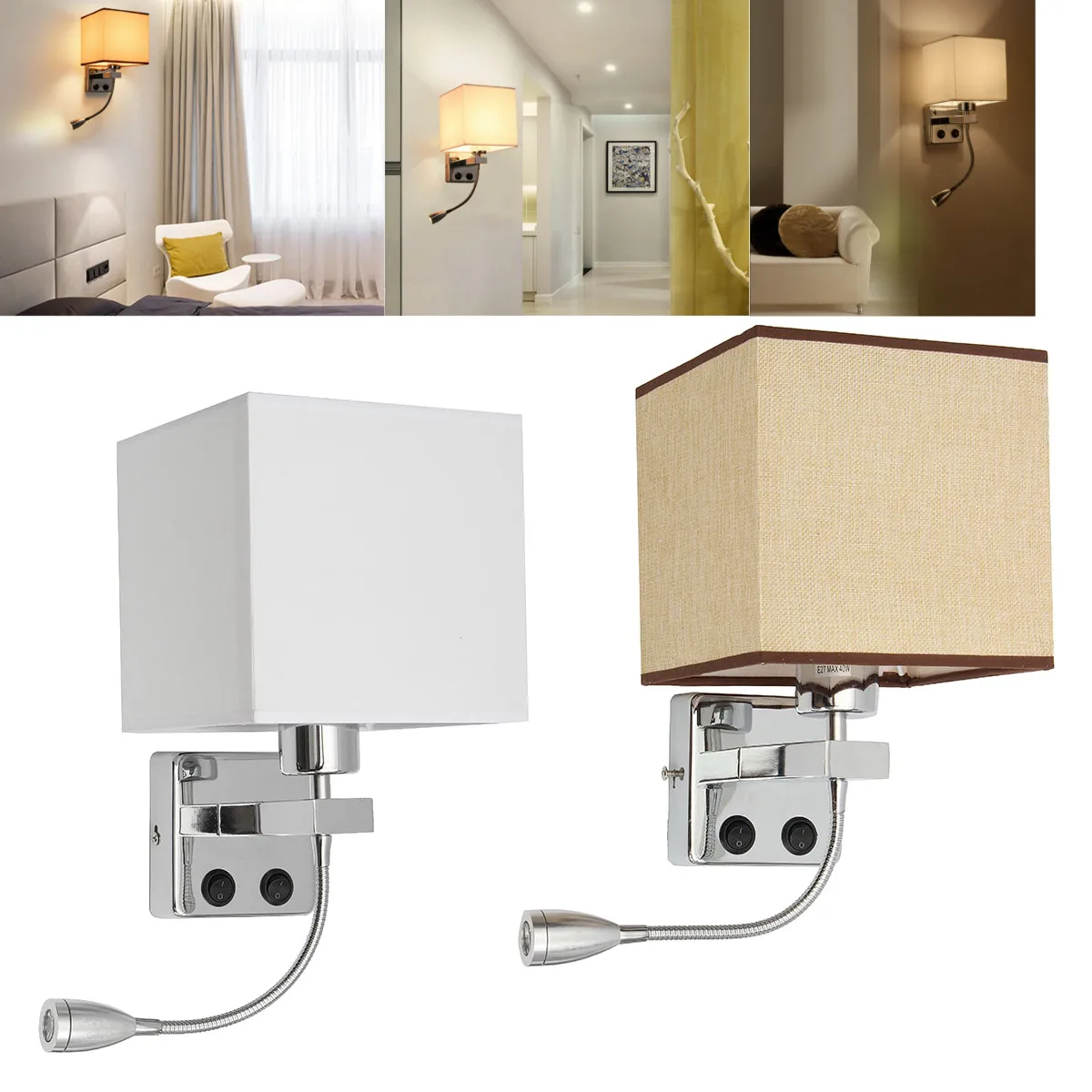  Adjustable LED Wall Sconce Light LED Wall Light Eye Protect Reading Study Home Lighting Night Light - 32977095398