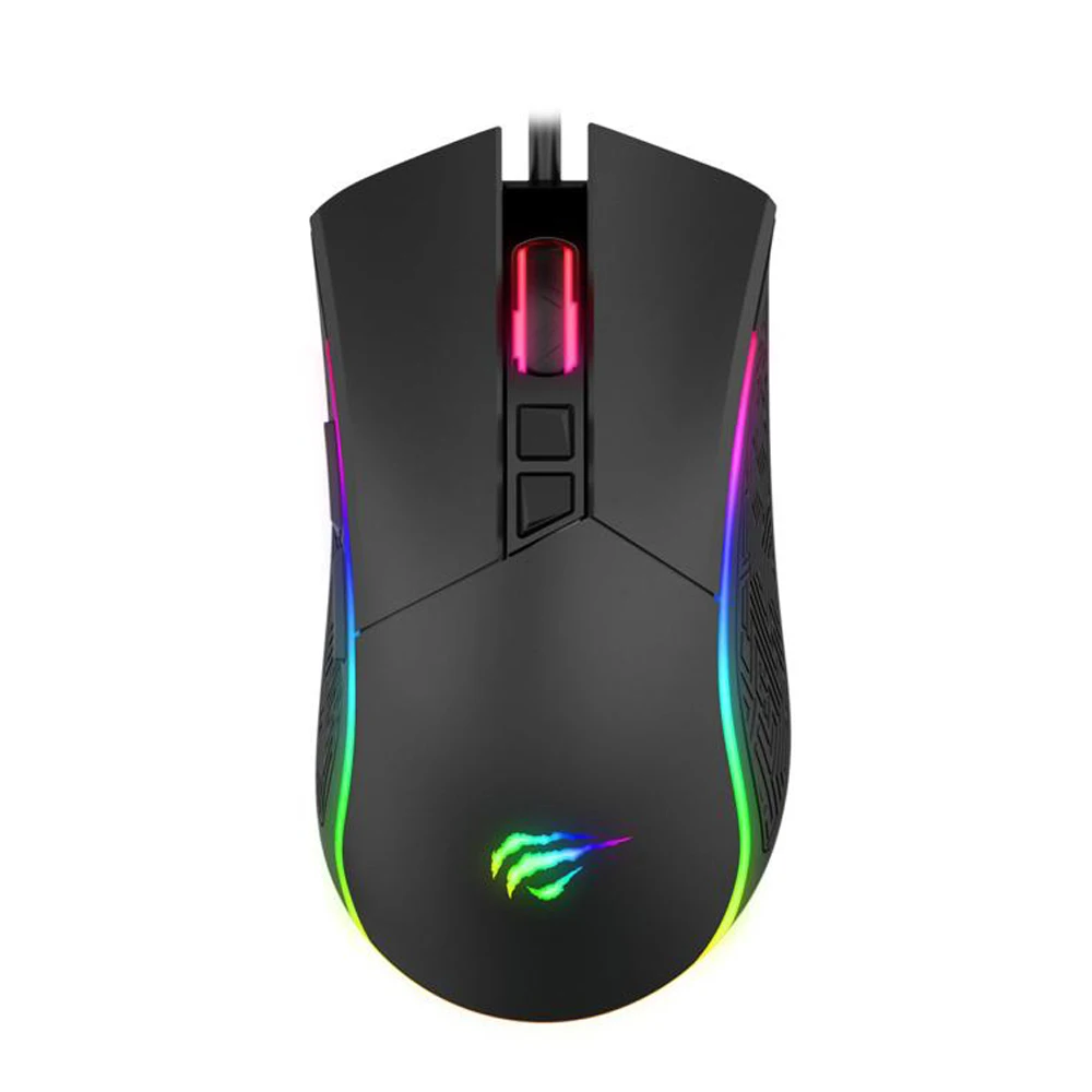 Игровая мышь HAVIT 7200 1200 dpi перезаряжаемая 7 кнопок RGB с подсветкой USB Проводная