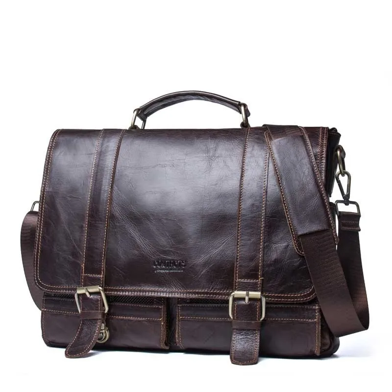 

Brand Men's Briefcases Bag Men's Genuine Leather Briefcase Male Man Laptop Bag Natural Leather For Men Messenger Bags