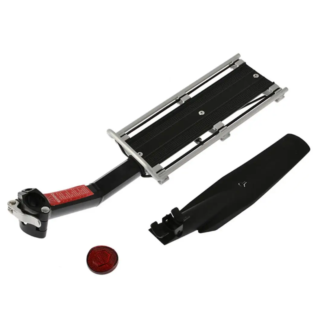 Quick Release Durable Bike Cargo Racks Black with 840g Fender Within