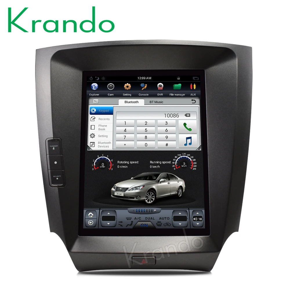 Cheap Krando Android 8.1 10.4" Tesla style Vertical screen car multimedia for Lexus is250 is300 is350 2006-2011 radio gps navigation 5
