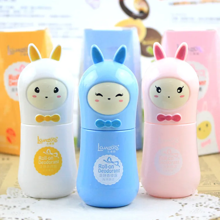 

60ml Rolling Body Lotion Antiperspirants Armpit Deodorant Fragrance Roll On Lotion Femenin Hygiene Underarm Care Cute Rabbits