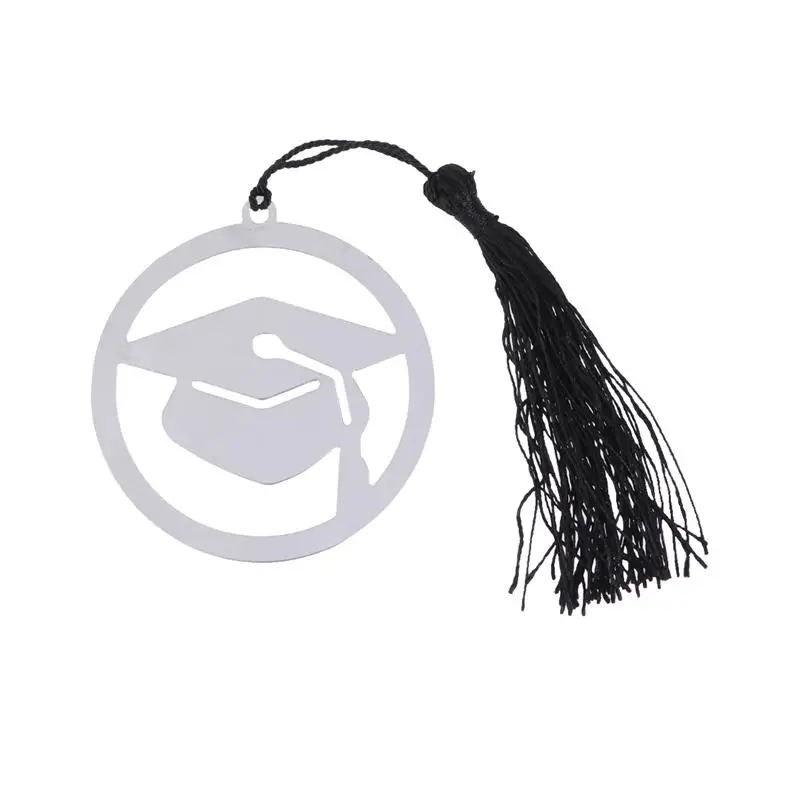 

Bookmarks Doctoral Cap Shaped Bookmarkers Page Markers Graduation Gifts with Black Tassel for Read Lovers Writers Students