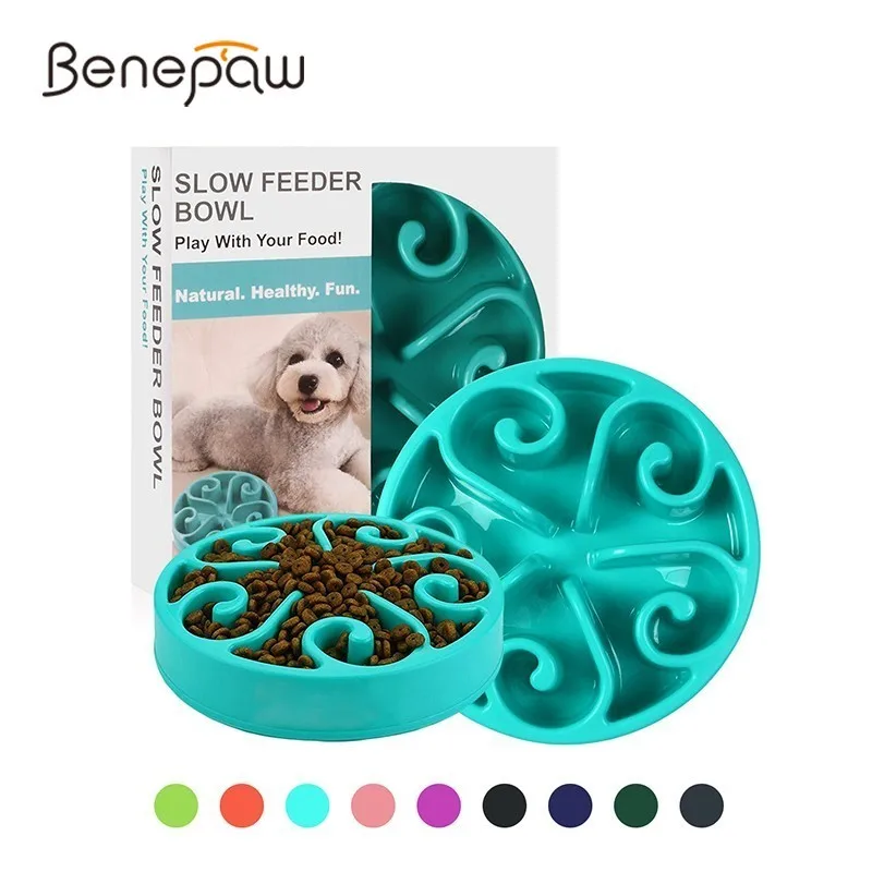 Benepaw Нетоксичная Веселая миска для собак с медленной кормушкой нескользящая еды
