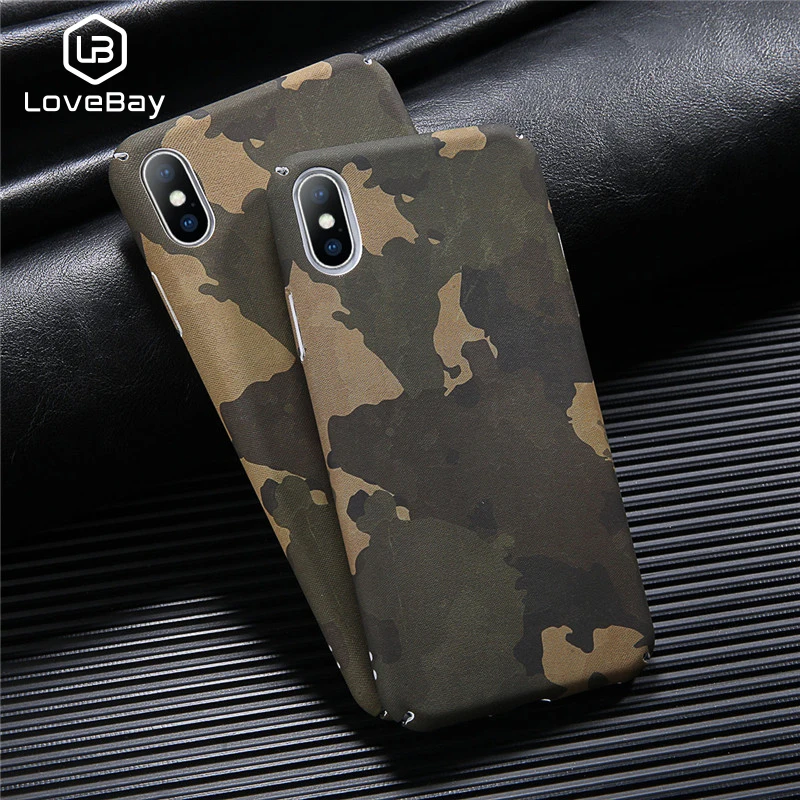 Lovebay Sports Army Green Camouflage Case For iPhone 6 6S 7 8 Plus X XR XS Max Camo Hard TPU Silicon Cover Shell Fashion Fundas |